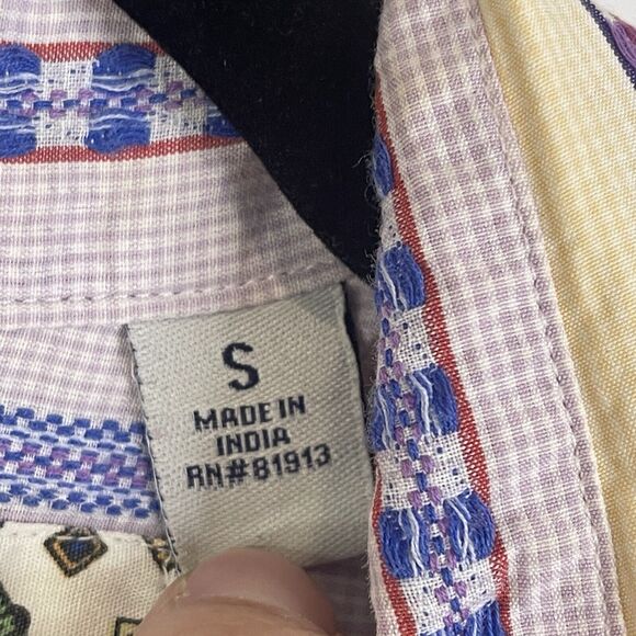 Robert Graham Top Womens S Striped Colorful Coastal Cowgirl Button Up Flip Cuff - Picture 4 of 9